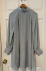 H&M Long Sleeve Babydoll Pleated Dress - Small - Mint Color