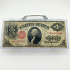 1917 $1 ONE DOLLAR BILL UNITED STATES LARGE NOTE M SERIAL SAWHORSE RED SEAL