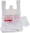 Bags 1/6 Small  8 x 4 x 16 THANK YOU T-Shirt Plastic Grocery Shopping Bags white