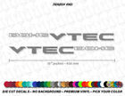92-00 Civic Si DOHC VTEC JDM Style Door Decals EK EG EF DC DA EJ CRX stickers