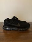 Men Nike Air Max 2017 Running Shoes Triple Black Size 9.5. Used Good Condition.