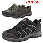 Mens WIDE SIZE Hiking Shoes Low Top Waterproof Trekking Trails Work Shoes Boots