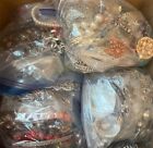 17 lbs Vintage To Now Costume Junk Craft Jewelry Box Mixed Lot