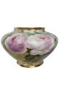 Beautiful Antique G. Dufraisseix Limoges  Roses  Hand Painted Elegant Squat Vase