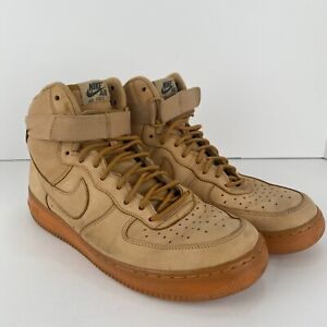 Nike Air Force 1 High 07 LV8 WB Flax Men's Sneakers size 11 Wheat/Gum 882096 200