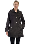 Large Black London Fog Spring Rain Jacket Coat NWOT $170