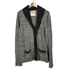 Abercrombie & Fitch Gray Knit Button Front Shawl Cardigan L