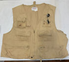 Orvis Fly Fishing 5 Pocket Vest Khaki Mens L W/retractable Line Clipper Vintage