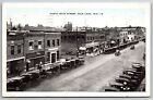 New ListingRice Lake Wisconsin~Busy Downtown North Main Street~Vintage Cars~1940 Linen PC