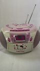 Hello Kitty AM/FM Radio Cassette Recorder CD Player Boombox Model KT2028A WORKS!