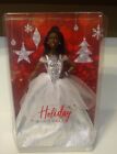 New Holiday Barbie 2021 African American with Braids Silver & White Gown!