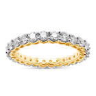 1.60ct Round Cut Moissanite Eternity Wedding Band Ring 10k or 14K Solid Gold