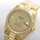 Rolex Day Date President 18238 Champagne Tapestry Dial 18K Gold w/Box