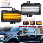 Smoked LED Dynamic Switchback Mirror Lights For 17-22 Ford Super Duty F250 F350