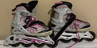 DBX ABEC 7 Size 8 Roller Blades Inline Skates Womens Pink/Black/Gray