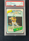 New Listing1980 Topps Baseball Card #482 Rickey Henderson Rookie Graded PSA 4