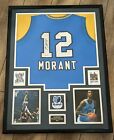 Ja MORANT Signed Framed Jersey Authenticated + COA Memphis Grizzlies