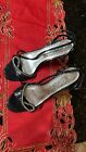 Wild Rose Black Strappy Rhinestone Shoes Sz 9.5 Style Misty133