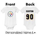Personalized Pittsburgh Steelers Newborn Baby Custom Jersey Shirt Football Tee