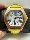NEW a_line 80008 Womens Adore YELLOW/ROSE GOLD-Tone Leather Watch Tonneau-H22