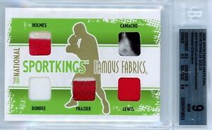 2009 SPORTKINGS NATIONAL GOLD 1/1 HOLMES/CAMACHO/DUNDEE/FRAZIER/LEWIS BGS 9