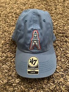 Houston Oilers Tennessee Titans '47 Brand Franchise Legacy Fitted Hat Cap Sz LG