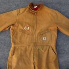 Vintage Carhartt Coveralls Mens 50 Tall Duck Canvas Insulated USA Union Made