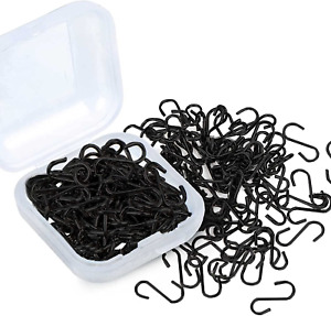 200 Pieces 0.55 Inch Mini S Hooks Connectors Metal S Shaped Hooks Wire Hanging H