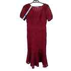 Kay Unger dress Zoey Lace Tea Length burgundy size 14