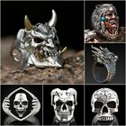 Punk Stainless Steel Heavy Rings Men Gothic Skull Ring Party Jewelry Size 6-13