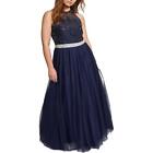 City Studio Womens Navy Juniors Prom Evening Dress Gown Plus 16W BHFO 0854