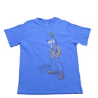 VTG Goofy T-Shirt XL Blue Men Disney Cartoon Graphic Breathable Comfort Casual