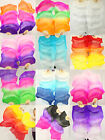 +CARRY BAG PAIRS 1.5M BELLY DANCE 100% SILK BAMBOO FAN VEILS MULTI-COLOR  5690