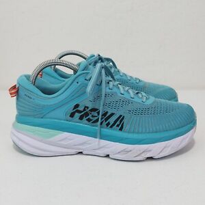 Hoka One One Bondi 7 Blue Teal Women's Running Shoes Size 8.5