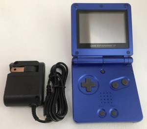 Nintendo Game Boy Advance SP Cobalt Blue AGS 001 Tested Working + Charger OEM