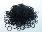 500 Small Black Rubber Bands for Hair Crafts Hobbies Office Fast Ship with Track