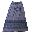 Vintage Savvy by Raphael Skirt Blue Polyester Long Skirt Women's Medium