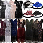 Women's Vintage Flapper Dresses 1920s Beaded Fringed Great Gatsby Cocktail Dress