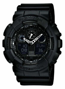 Casio Men's Watch G-Shock Black Resin Strap Anti-Magnetic Ana-Digital GA100-1A1