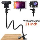 21 inch Webcam Stand Flexible Arm Desk Gooseneck Mount Stand F Cell Phone Holder