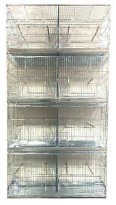 LARGE Galvanized 4 of Bird Finches Canaries Aviaries Breeding Flight Cages