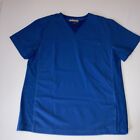 NWOT Medium Urbane Scrubs Top Short Sleeve Pocket Blue Nurse Vet Medical Soft