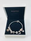Authentic Pandora Bracelet With 9 Charms 7.5