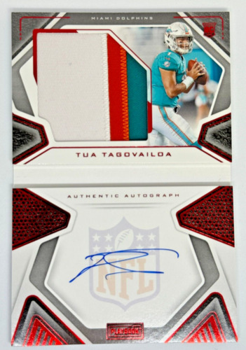 New ListingTUA TAGOVAILOA 2020 Playbook RPA Rookie Jersey Patch Booklet Auto RC - 5/10