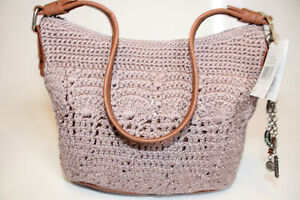 The Sak Hand Crocheted 109686 Vegan Recycled Bottle Lining NEW Tag Shoulder Bag