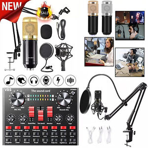 Home Studio Recording Kit Microphone Set Music Podcast Equipment Mixer Condenser