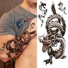Black Dragon Pattern Temporary Tattoo For Men Women Fashion Body Art Arm Hand