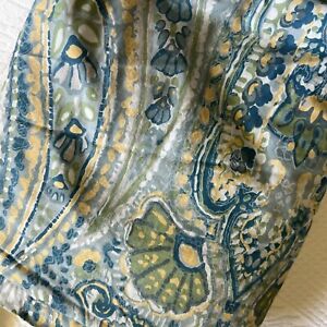 Pottery Barn Rosalie Duvet Cover Blue Full/ Queen Floral Paisley Rare