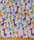 Flannel Giraffes Giraffe Animals Safari Kids Baby Flannel Fabric BTY D279.30