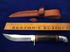 New ListingVINTAGE WESTERN L-66 FIXED BLADE HUNTING KNIFE AND LEATHER SHEATH!